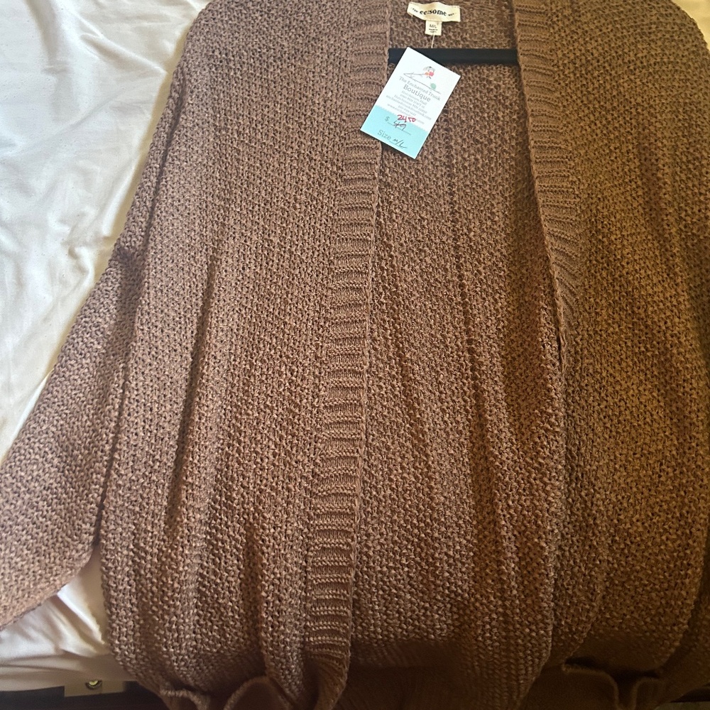 Brown cardigan